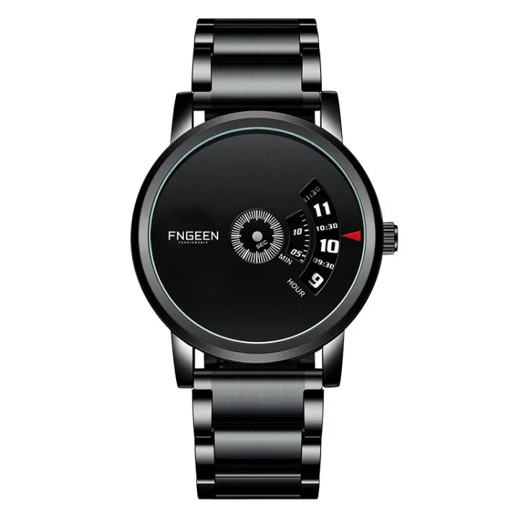 FNGEEN S230 Montre à quartz homme sans aiguilles, Acier noir Cadran noir, Acier blanc Cadran noir, Acier blanc Cadran blanc, Maille noire Acier noir Cadran noir, Maille blanche Acier blanc Cadran blanc, Maille blanche Acier blanc Cadran noir
