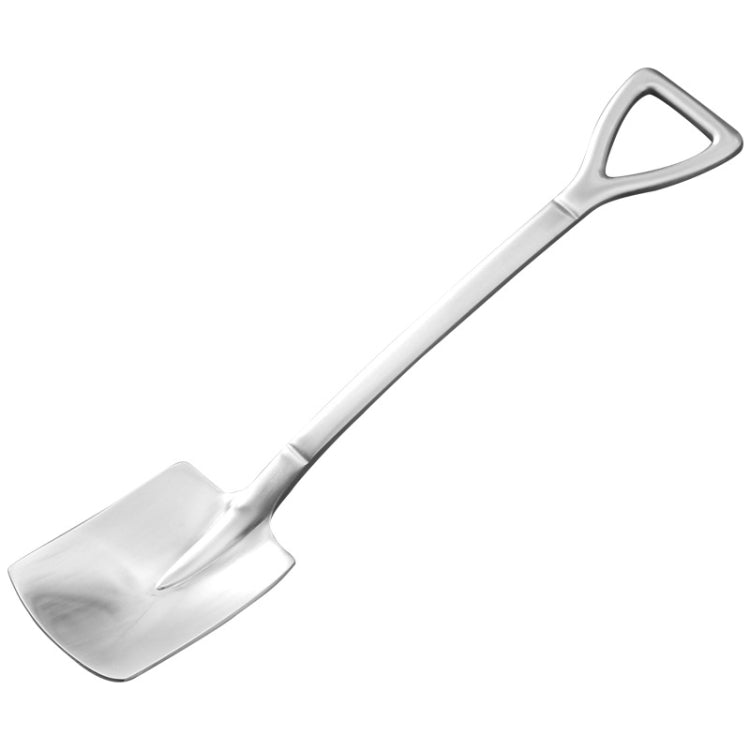 Cuillère pelle en acier inoxydable 410, rétro, mignonne, à tête carrée
