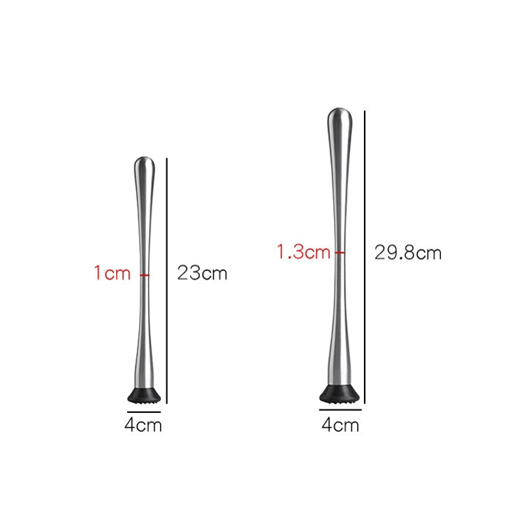 Pilon de barman pour sucettes glacées et glace pilée, 23x4x1cm petit, 29.8x4x1.3cm grand