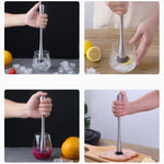 Pilon de barman pour sucettes glacées et glace pilée, 23x4x1cm petit, 29.8x4x1.3cm grand