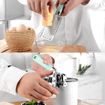 Ensemble d'ustensiles de cuisine 9 en 1 en acier inoxydable avec manche en plastique, gadget domestique, cyan, noir