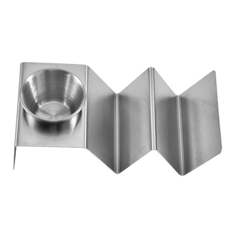 Support à crêpes en acier inoxydable pour la cuisson, outils de buffet avec tasse, avec tasse, avec poignée