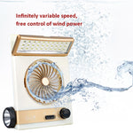 Ventilateur solaire quatre-en-un avec lampe torche, prise CN, doré, bleu