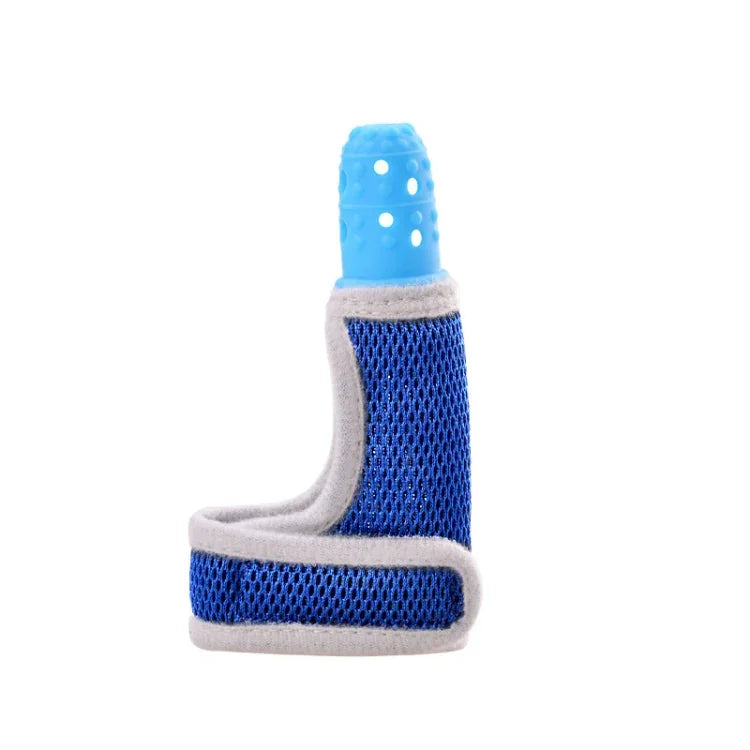 ZT001 Couvre-doigts en silicone pour molaires bébé, anti-morsure, respirant, pour pouce, produits maternels et pour bébé, Rose, Jaune, Rouge, Bleu, Bleu transparent, Rouge transparent, Couleur café-rouge, Couleur café-violet, Couleur café-transparent