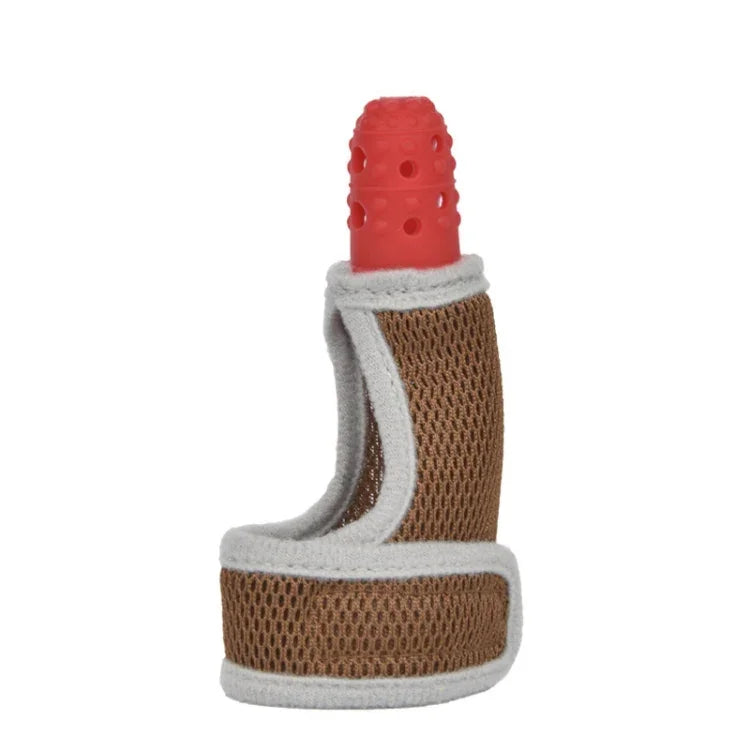 ZT001 Couvre-doigts en silicone pour molaires bébé, anti-morsure, respirant, pour pouce, produits maternels et pour bébé, Rose, Jaune, Rouge, Bleu, Bleu transparent, Rouge transparent, Couleur café-rouge, Couleur café-violet, Couleur café-transparent