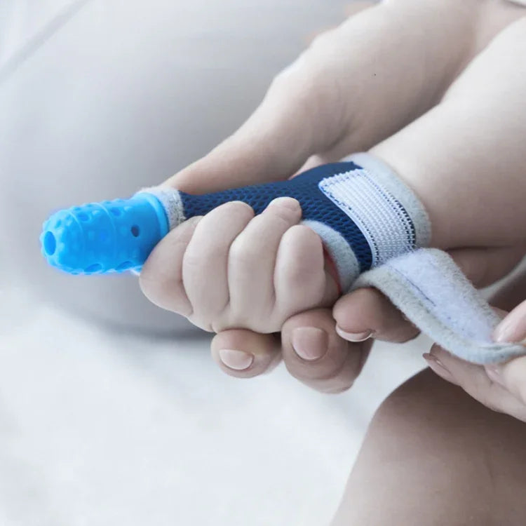 ZT001 Couvre-doigts en silicone pour molaires bébé, anti-morsure, respirant, pour pouce, produits maternels et pour bébé, Rose, Jaune, Rouge, Bleu, Bleu transparent, Rouge transparent, Couleur café-rouge, Couleur café-violet, Couleur café-transparent
