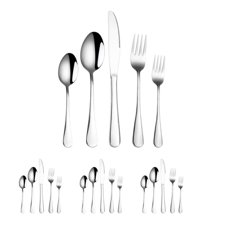 Ensemble de couverts à steak en acier inoxydable 20 pièces en 1, couleur véritable, doré, or rose, multicolore, noir