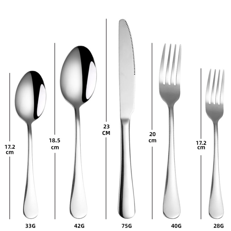 Ensemble de couverts à steak en acier inoxydable 20 pièces en 1, couleur véritable, doré, or rose, multicolore, noir