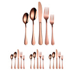 Ensemble de couverts à steak en acier inoxydable 20 pièces en 1, couleur véritable, doré, or rose, multicolore, noir