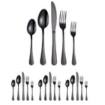 Ensemble de couverts à steak en acier inoxydable 20 pièces en 1, couleur véritable, doré, or rose, multicolore, noir