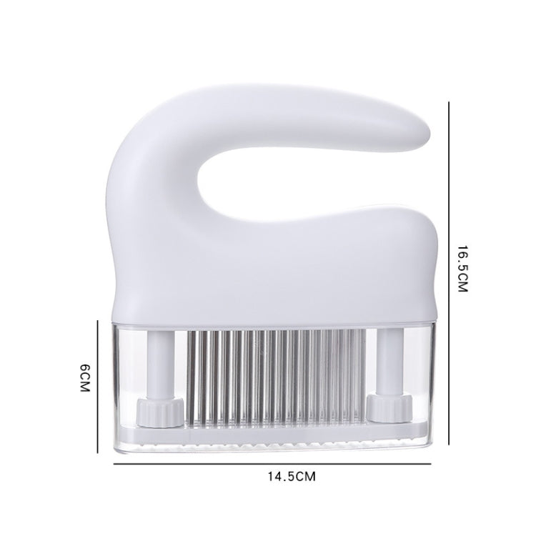 Aiguille à attendrir la viande en acier inoxydable à 48 broches pour cuisine domestique, 16,5 x 14,5 cm