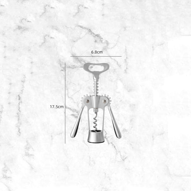 Ouvre-bouteille manuel multifonctionnel de cuisine en alliage de zinc, argent en alliage de zinc