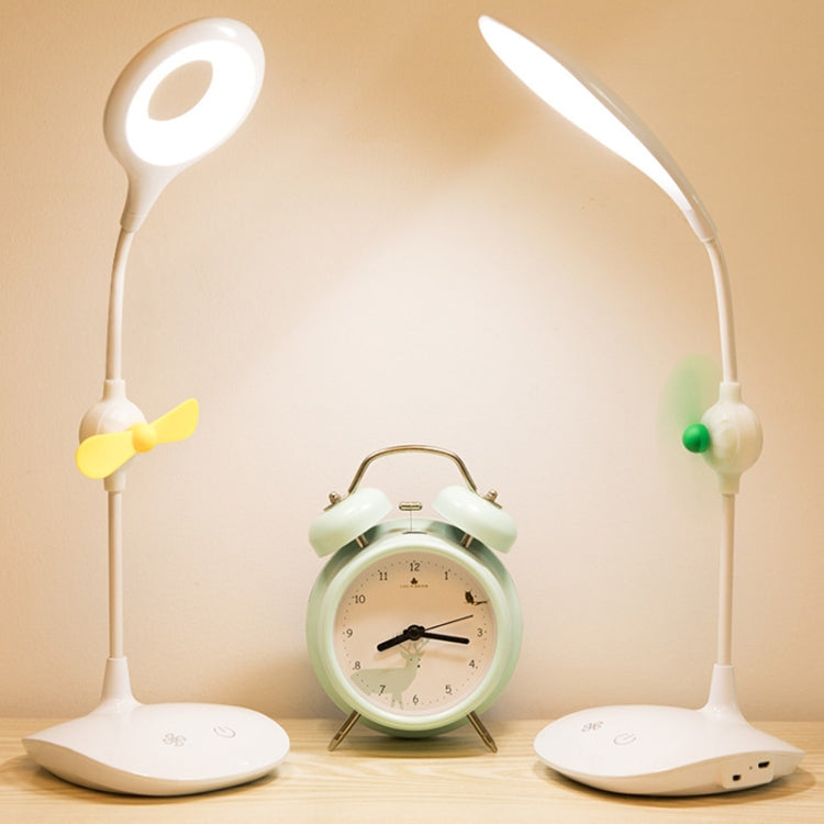 Ventilateur LED de bureau WS-8010, lampe de chevet USB pliable, goutte d'eau, anneau, porte-stylo blanc, porte-stylo jaune, porte-stylo bleu, porte-stylo vert