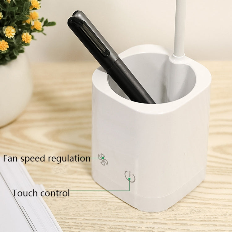 Ventilateur LED de bureau WS-8010, lampe de chevet USB pliable, goutte d'eau, anneau, porte-stylo blanc, porte-stylo jaune, porte-stylo bleu, porte-stylo vert