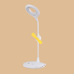 Ventilateur LED de bureau WS-8010, lampe de chevet USB pliable, goutte d'eau, anneau, porte-stylo blanc, porte-stylo jaune, porte-stylo bleu, porte-stylo vert