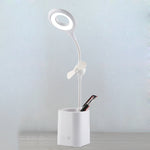 Ventilateur LED de bureau WS-8010, lampe de chevet USB pliable, goutte d'eau, anneau, porte-stylo blanc, porte-stylo jaune, porte-stylo bleu, porte-stylo vert