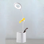 Ventilateur LED de bureau WS-8010, lampe de chevet USB pliable, goutte d'eau, anneau, porte-stylo blanc, porte-stylo jaune, porte-stylo bleu, porte-stylo vert