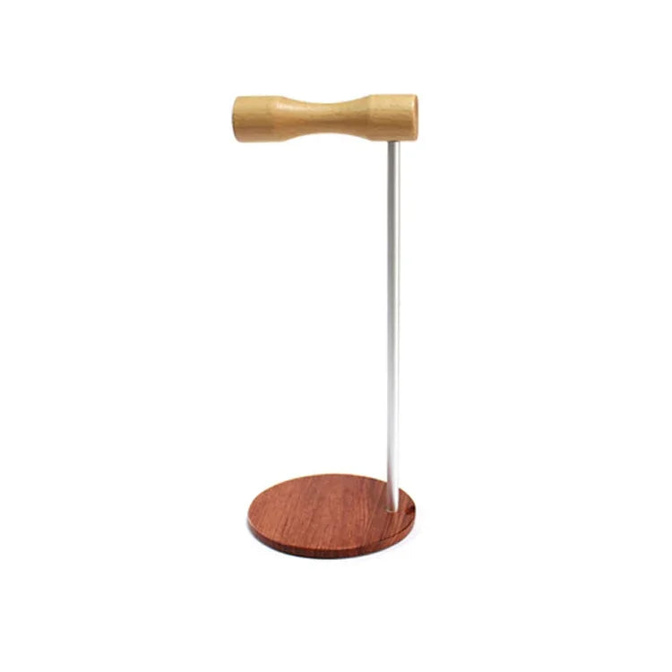 Support d'affichage pour casque à fixation sur la tête en bois avec tige métallique créative, Tige métallique blanche unilatérale, Tige métallique noire unilatérale, Tige métallique blanche bilatérale, Tige métallique noire bilatérale