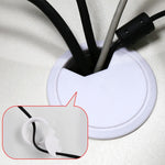 Boîte ronde en plastique ABS pour câbles Couvercle de trou pour câbles de bureau d'ordinateur, Spécification : 80mm (blanc), 50mm (blanc), 50mm (noir), 53mm (blanc), 53mm (noir), 60mm (noir), 60mm (blanc), 80mm (noir), 80mm (blanc)