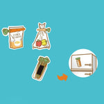 5 ensembles de clips de fermeture de sac de nourriture en forme de carotte avec boîte magnétique, clip de fermeture en forme de carotte