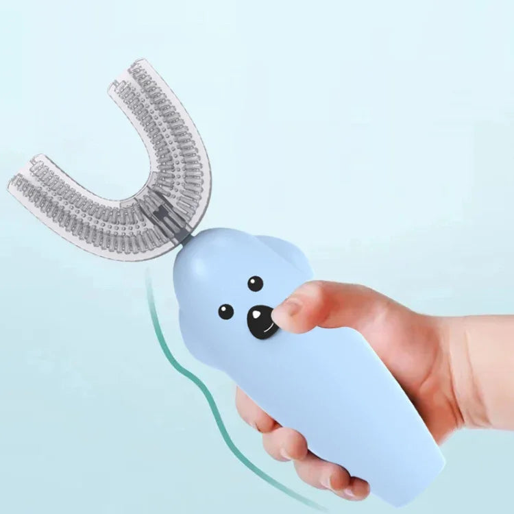 Brosse à dents électrique ultrasonique en forme de U pour enfants avec désinfection et séchage Dmart, rose, jaune, bleu