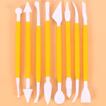 2 ensembles de stylos de sculpture pour gâteaux en fondant, outils de découpe 01030 Violet (emballage sac OPP), 01071 Jaune (emballage sac OPP), 01018 Rouge (emballage sac OPP), 02023 Bleu (emballage sac OPP), 02030 Rose (emballage sac OPP)