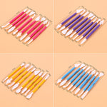 2 ensembles de stylos de sculpture pour gâteaux en fondant, outils de découpe 01030 Violet (emballage sac OPP), 01071 Jaune (emballage sac OPP), 01018 Rouge (emballage sac OPP), 02023 Bleu (emballage sac OPP), 02030 Rose (emballage sac OPP)