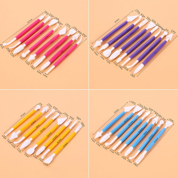 2 ensembles de stylos de sculpture pour gâteaux en fondant, outils de découpe 01030 Violet (emballage sac OPP), 01071 Jaune (emballage sac OPP), 01018 Rouge (emballage sac OPP), 02023 Bleu (emballage sac OPP), 02030 Rose (emballage sac OPP)