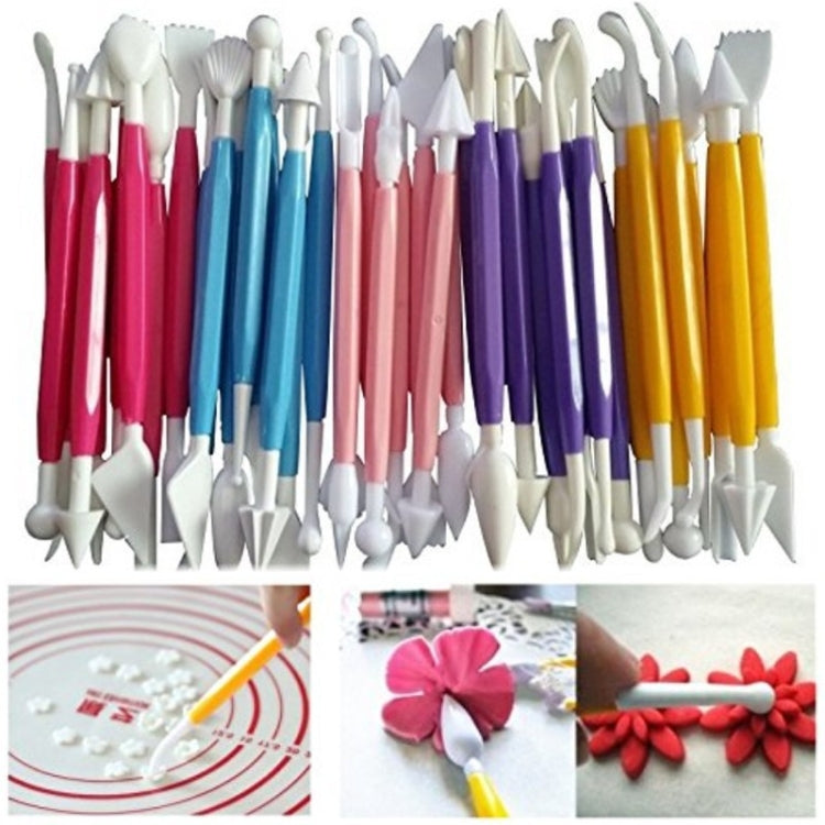 2 ensembles de stylos de sculpture pour gâteaux en fondant, outils de découpe 01030 Violet (emballage sac OPP), 01071 Jaune (emballage sac OPP), 01018 Rouge (emballage sac OPP), 02023 Bleu (emballage sac OPP), 02030 Rose (emballage sac OPP)
