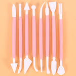 2 ensembles de stylos de sculpture pour gâteaux en fondant, outils de découpe 01030 Violet (emballage sac OPP), 01071 Jaune (emballage sac OPP), 01018 Rouge (emballage sac OPP), 02023 Bleu (emballage sac OPP), 02030 Rose (emballage sac OPP)