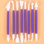 2 ensembles de stylos de sculpture pour gâteaux en fondant, outils de découpe 01030 Violet (emballage sac OPP), 01071 Jaune (emballage sac OPP), 01018 Rouge (emballage sac OPP), 02023 Bleu (emballage sac OPP), 02030 Rose (emballage sac OPP)