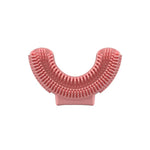 Tête de brosse à dents électrique orale en silicone en forme de U remplaçable pour enfants de 2 à 8 ans, rose, bleu