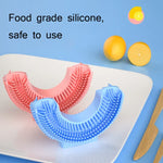 Tête de brosse à dents électrique orale en silicone en forme de U remplaçable pour enfants de 2 à 8 ans, rose, bleu