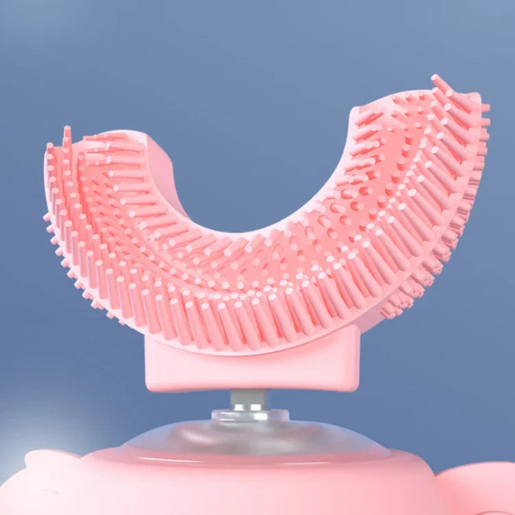 Tête de brosse à dents électrique orale en silicone en forme de U remplaçable pour enfants de 2 à 8 ans, rose, bleu