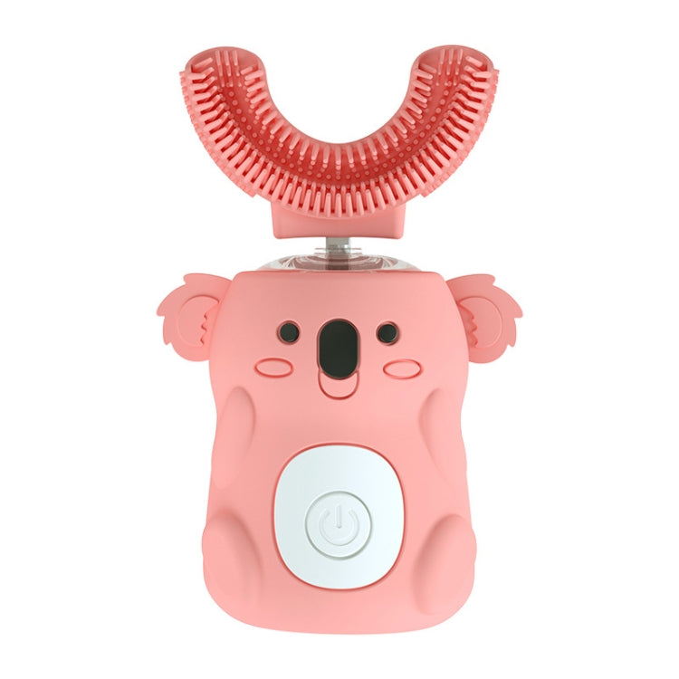 Brosse à dents électrique U-Shape pour enfants, brosse à dents électrique sonique intelligente, bleue, rose
