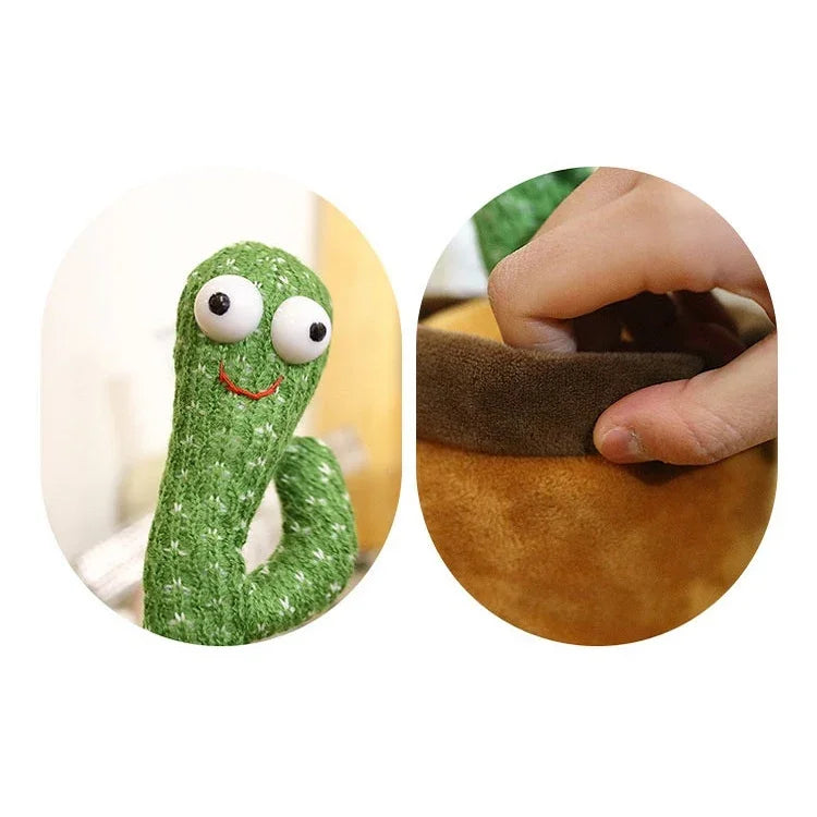 Cactus électrique dansant et chantant, poupée cadeau de Noël pour enfants, sans piles