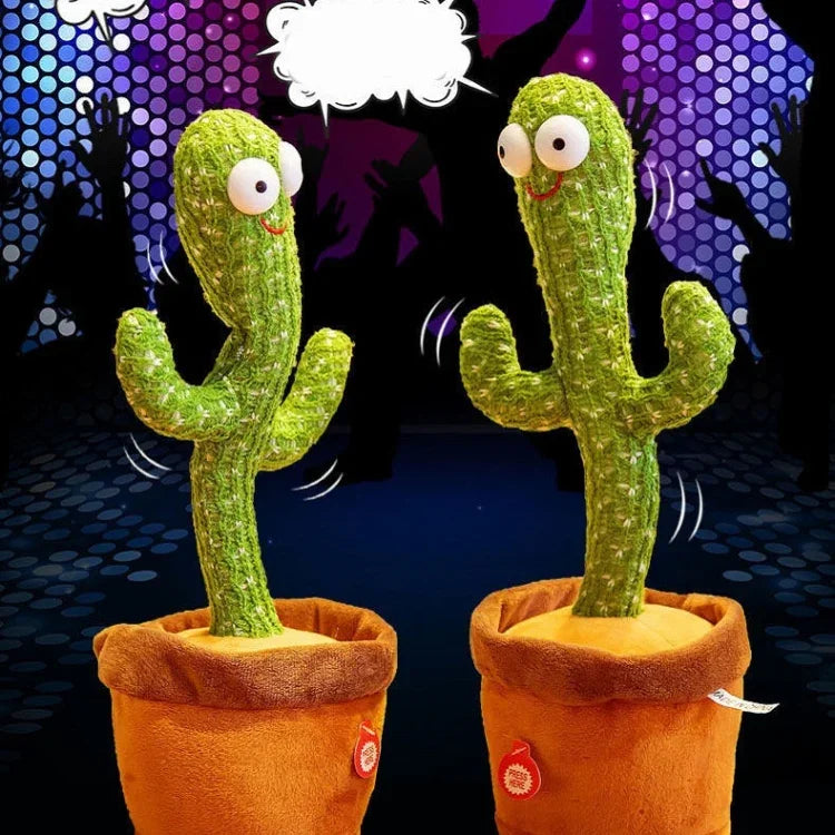 Cactus électrique dansant et chantant, poupée cadeau de Noël pour enfants, sans piles