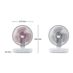 Ventilateur de bureau automatique D77 à secouage, silencieux, portable pour maison, bureau, dortoir, ventilateur USB, ivoire, rose