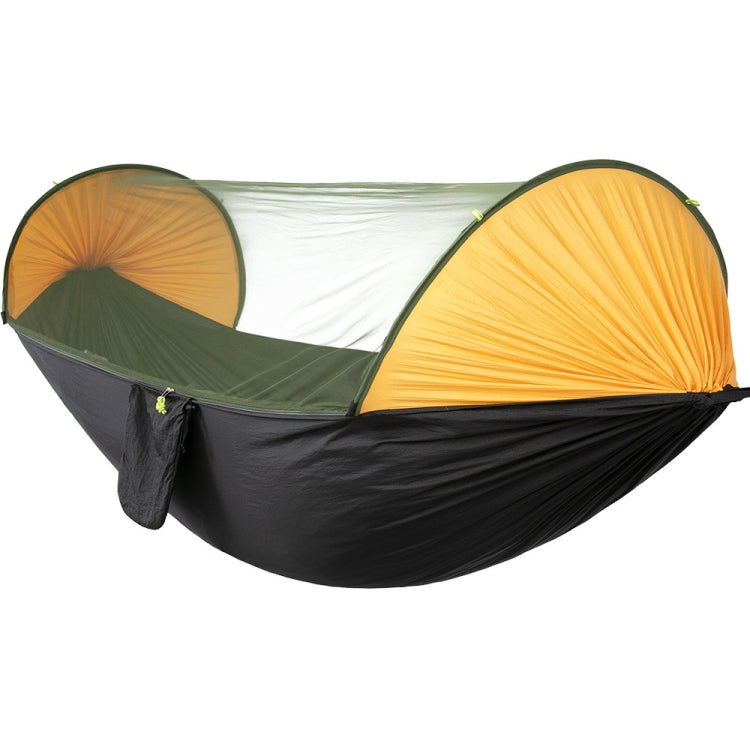 Hamac moustiquaire anti-retournement à ouverture rapide automatique pour camping en plein air, double anti-moustique, taille : 290x140cm, 290x140cm jaune, 290x140cm vert, 290x140cm bleu