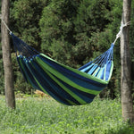Hamac épais en toile, anti-retournement pour extérieur, 260x80 simple sans barre (Rayures rouges), 260x80 simple sans barre (Rayures bleues), 260x100 sans barre (Rayures rouges), 260x100 sans barre (Rayures bleues), 260x150 sans barre (Rayures rouges)...