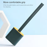 Brosse de toilette à long manche en plastique souple, brosse de nettoyage pour interstices en TPR, blanc, rose, bleu clair, vert