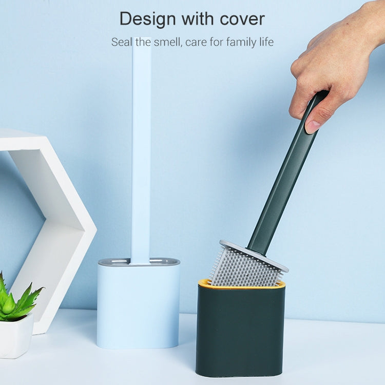 Brosse de toilette à long manche en plastique souple, brosse de nettoyage pour interstices en TPR, blanc, rose, bleu clair, vert