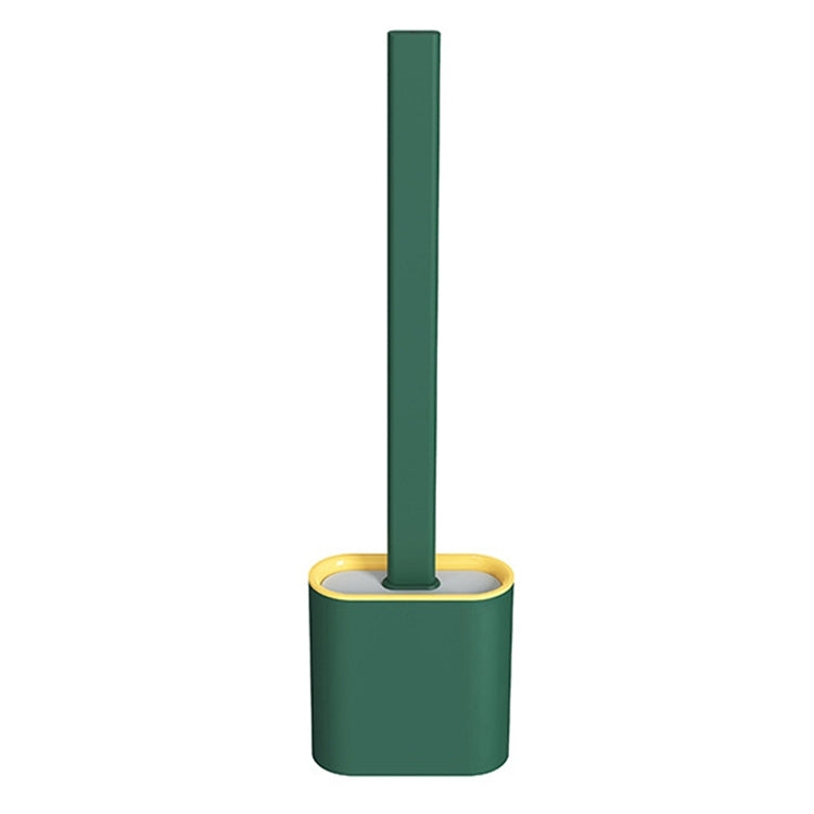 Brosse de toilette à long manche en plastique souple, brosse de nettoyage pour interstices en TPR, blanc, rose, bleu clair, vert