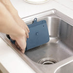 2 Volets pliables d'évier, rabats anti-éclaboussures de cuisine à ventouse, rose, blanc, bleu marine