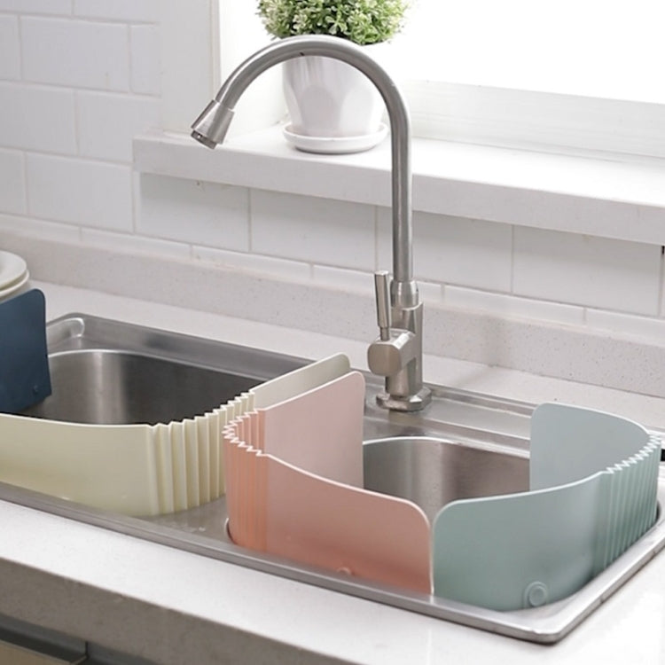 2 Volets pliables d'évier, rabats anti-éclaboussures de cuisine à ventouse, rose, blanc, bleu marine