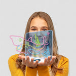 Tableau de dessin fluorescent 3D Magique Lumineux Tridimensionnel Tableau d'écriture Tableau de graffitis Éclairage Puzzle Enfants Tableau de dessin,Style :, Tableau de dessin moyen (Version Espace), Tableau de dessin moyen (Version Dinosaure)