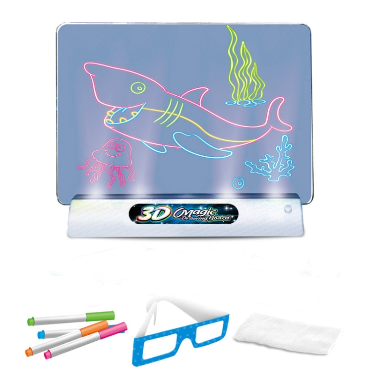 Tableau de dessin fluorescent 3D Magique Lumineux Tridimensionnel Tableau d'écriture Tableau de graffitis Éclairage Puzzle Enfants Tableau de dessin,Style :, Tableau de dessin moyen (Version Espace), Tableau de dessin moyen (Version Dinosaure)