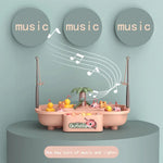 Station de pêche rotative électrique éducative pour enfants Play House, jeu d'eau d'été, 6 canards verts, 6 canards roses, 3 poissons verts et 3 canards, 3 poissons roses et 3 canards