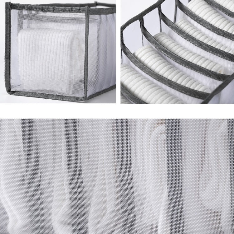 Boîte de rangement 3 en 1 pour sous-vêtements, chaussettes pliables, usage domestique, beige, gris