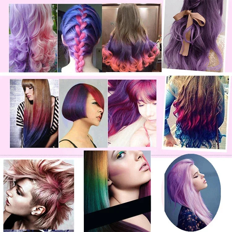 Coloration capillaire temporaire instantanée, teinture capillaire non toxique, coloration capillaire DIY, crème de teinture pour cheveux.